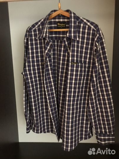 Рубашка мужская в клетку 54 размера
