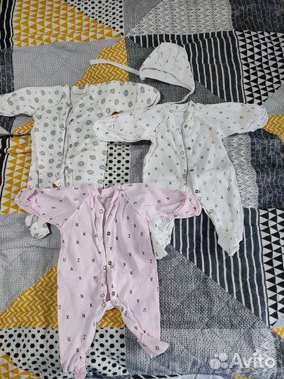 Детские вещи для девочки 0-3 мес, на доставке