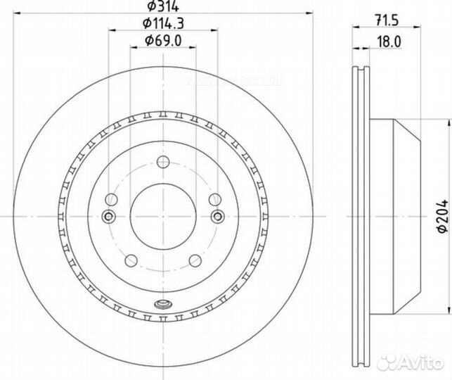 Nisshinbo ND6106K Диск тормозной зад