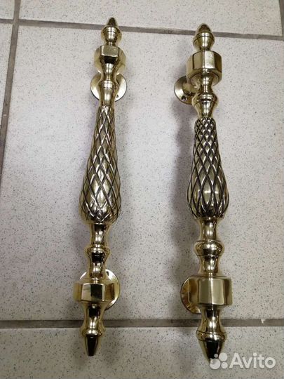 Ручки дверные. бронза. Винтаж. 30 см