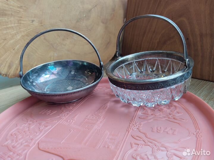 Конфетницы Серебро Хрусталь Мельхиор Блюдо «316