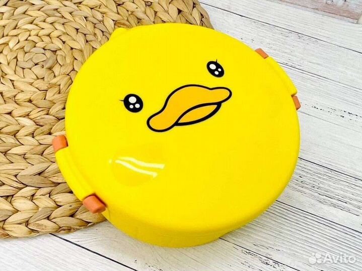 Ланч бокс для еды детский с приборами новый