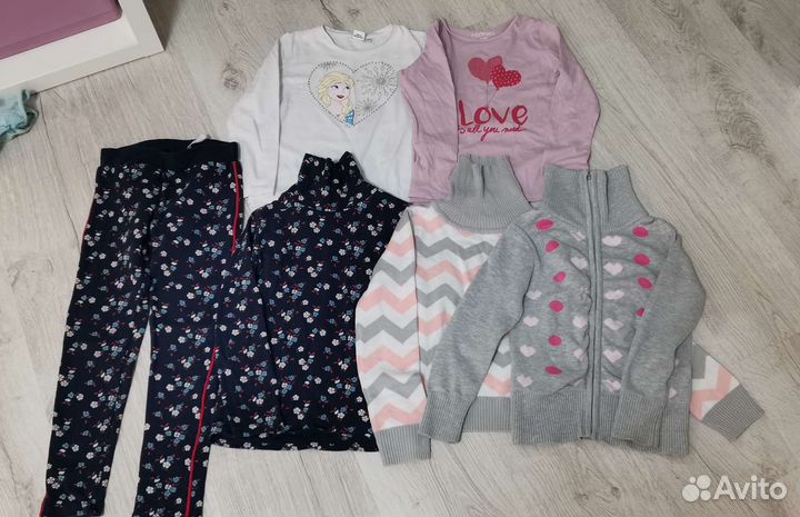 Вещи для девочки пакетом 110-122