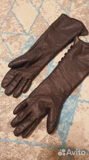 Кожанные удлинённый перчатки