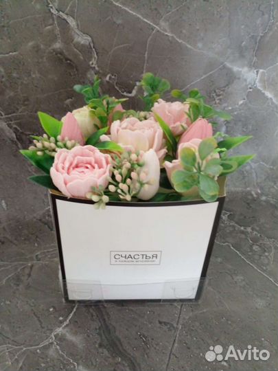 Букет цветов из мыла ручной работы