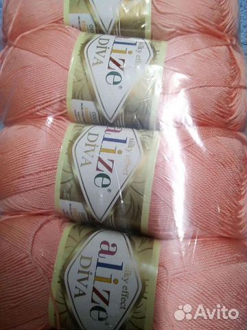 Пряжа Alize diva (эффект шёлка)