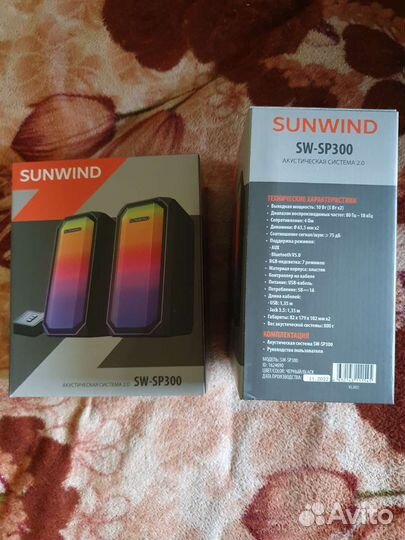 SunWind SW-SP300 (Bluetooth v5.0, RGB подсветка)