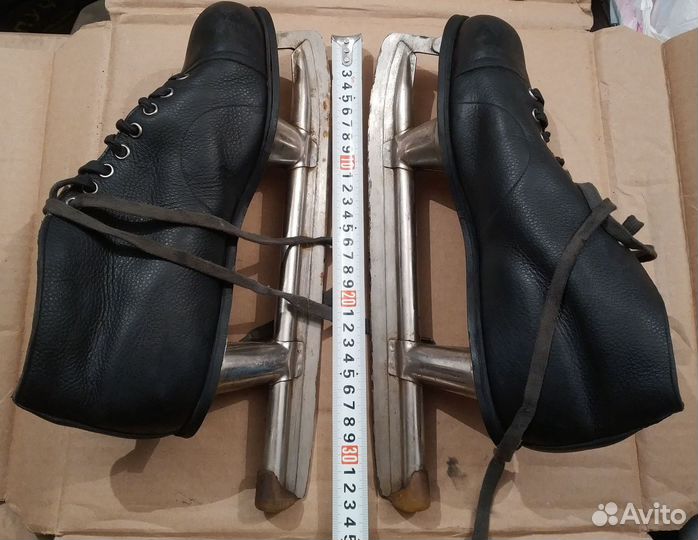 Коньки беговые фигурные кожаные СССР 40, 44 размер