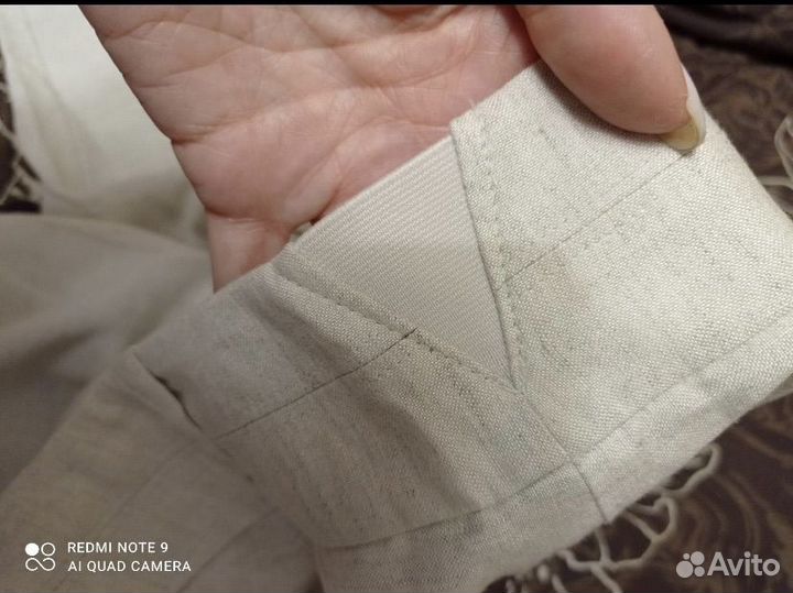 Брюки палаццо лен