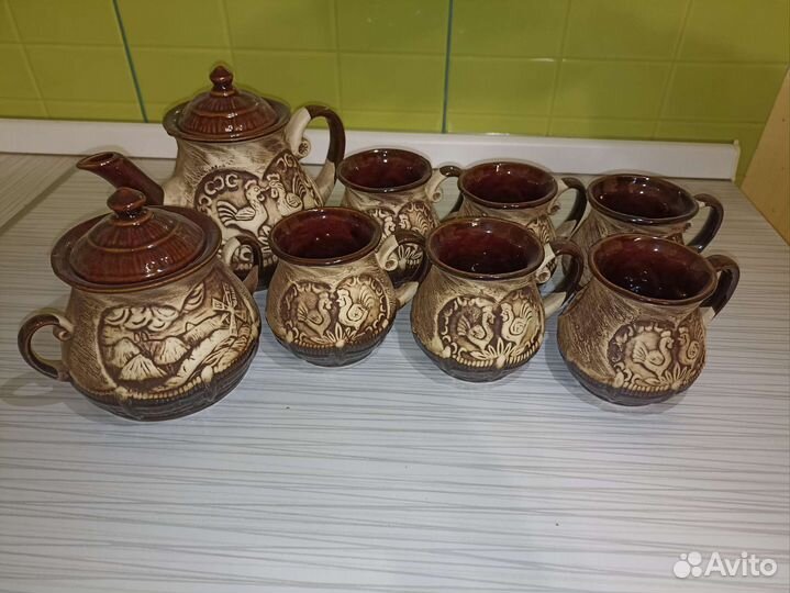 Чайный сервиз из глины