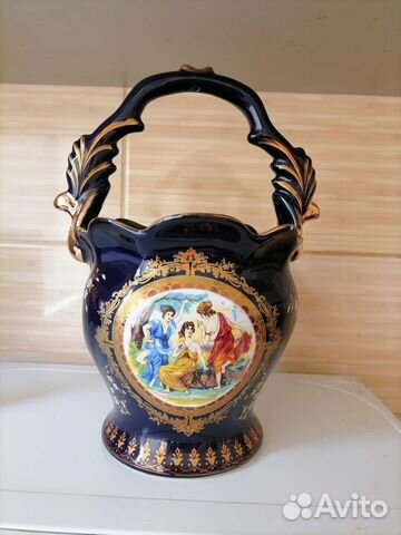 Ваза для фруктов (конфетница) кобальт