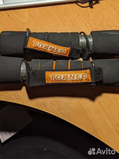 Гантели torneo 1.5кг 2шт с фиксаторами