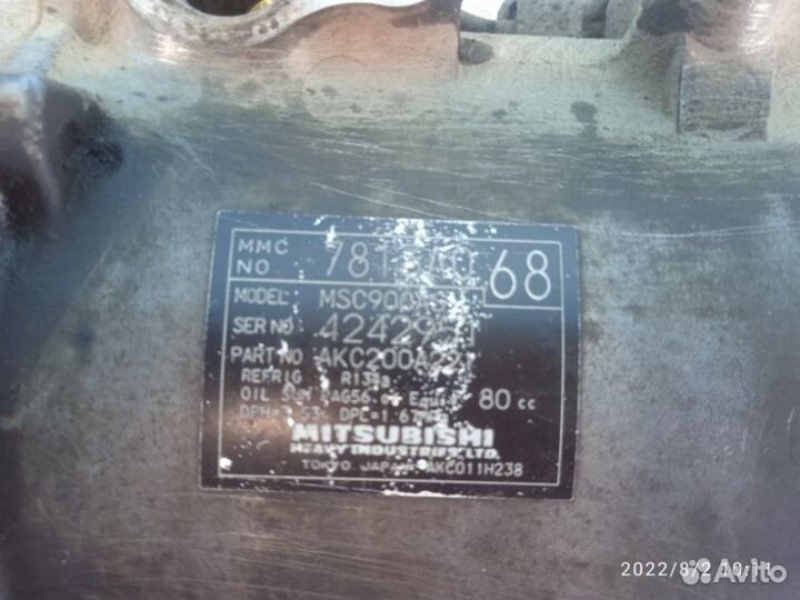 Компрессор кондиционера Mitsubishi Lancer 10 1.8