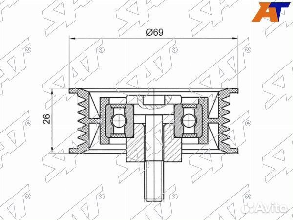 Ролик приводного ремня mercedes-benz E-class