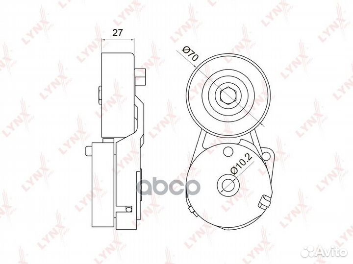 Ролик поликлинового ремня натяжной PT-3029