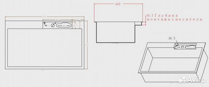 Мойка кухонная с водопадом Savol (S-SC002L)