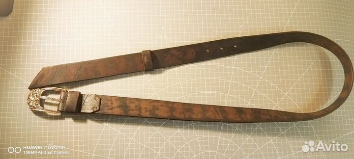 Мужской кожаный ремень ручной работы
