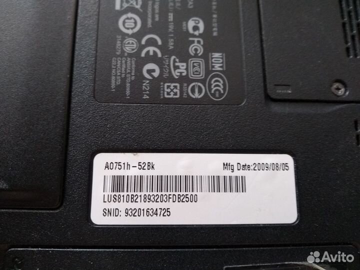 Нетбук Acer Aspire One A0751h-52Bk
