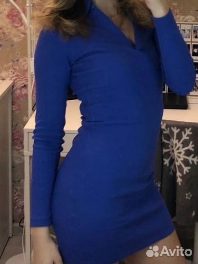 Платье синее XS