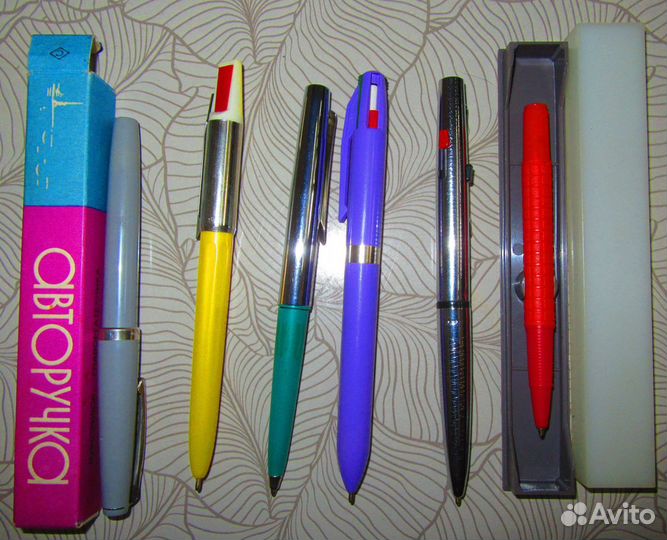 Ручки шариковые многоцветные СССР