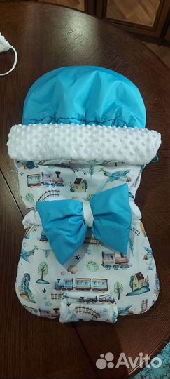 Детский зимний конверт на выписку