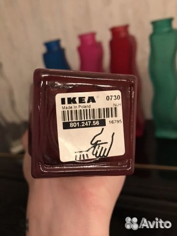 Ваза IKEA темно красная