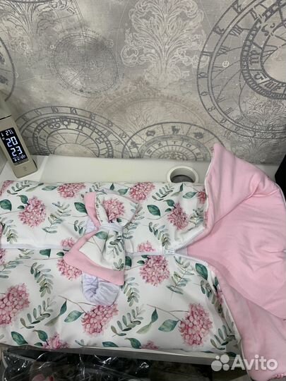 Конверт на выписку для девочки весна -лето