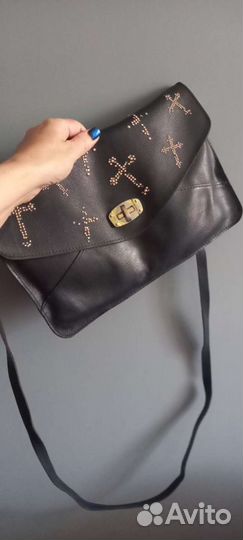 Клатч винтажный Италия 2000-е г. С крестами/сумка