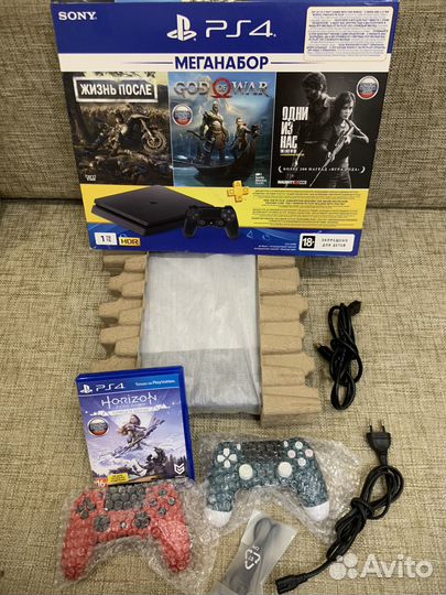 Sony PS4 slim 1tb память 2 джойстика