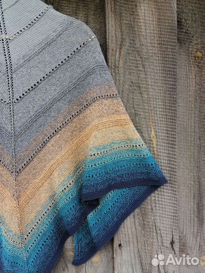 Бактус вязаный. Платок. Шаль