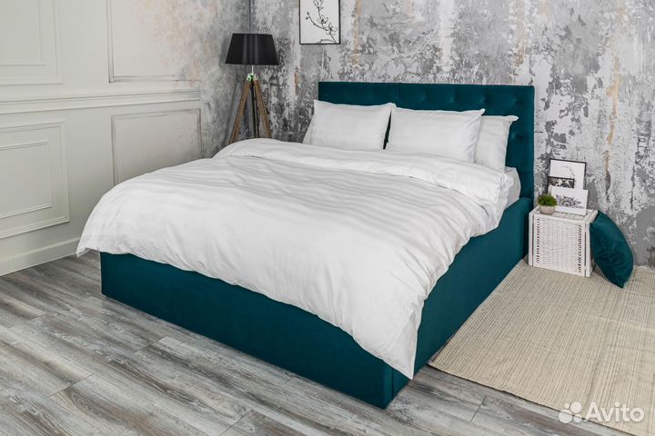 Кровать двуспальная 160х200 барокко велюр