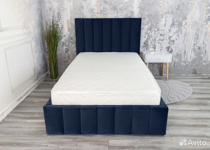 Кровать двуспальная 120х200 Богема в велюре