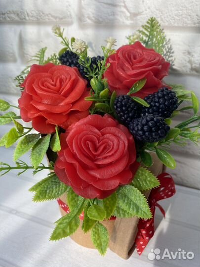 Интерьерные композиции, букеты. Мыло ручной работы