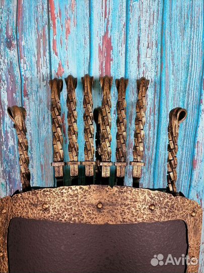 Каминный набор Щит-подставка Волк на 6 шампуров Мо