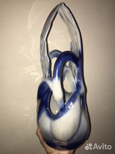 Ваза лебеди фарфор СССР ретро