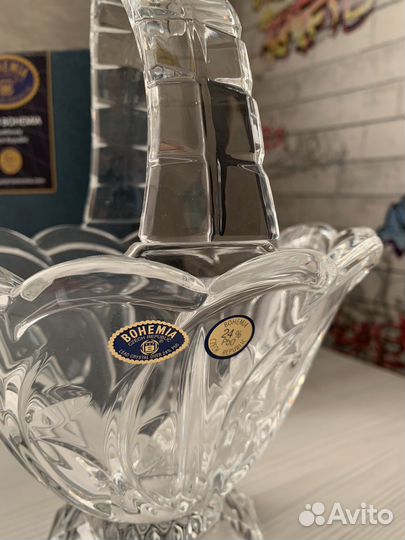 Конфетница вазочка Crystal Bohemia 21,5 см Богемия