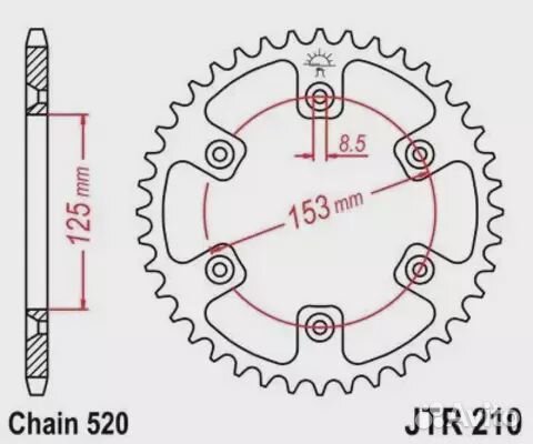 Звезда ведомая JTR210 44