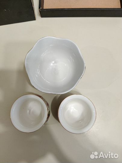 2 кружки и креманка/вазочка elan gallery