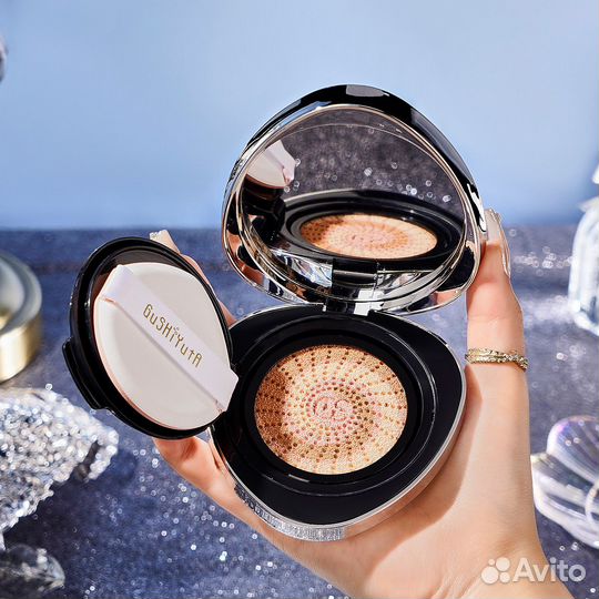 Набор крем-кушон кристалл и бальзам для губ 2в1