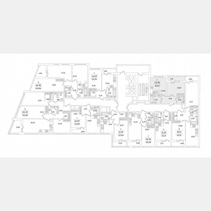 1-к. квартира, 41,6 м², 10/17 эт.