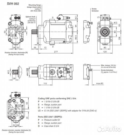 Гидронасос регулируемый Sunfab SVH 092