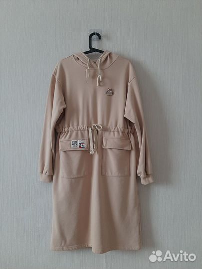 Платье худи длинное