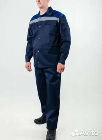 Костюм рабочий, куртка+брюки, спецодежда синий