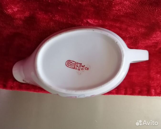 Ваза урановое стек СССР соусник фарфор Рябина Рига