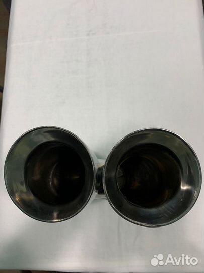 Насадка на глушитель (нержавейка) двойная скос