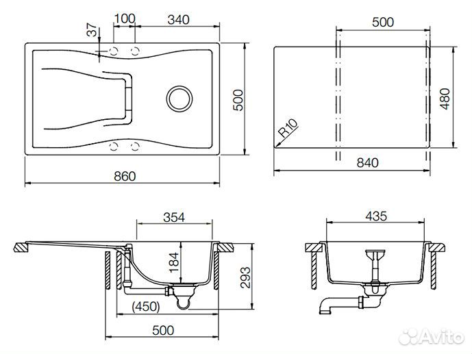 Мойка кухонная Schock Waterfall 45D (D-100) магма