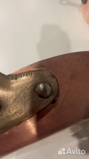 Медные сотейники и медная сковорода Франция