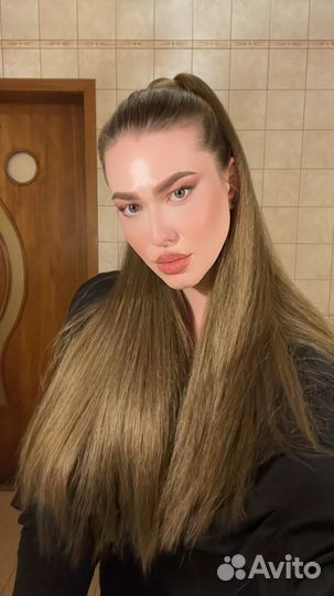 Хвост на резинке премиум, накладной хвост шиньон