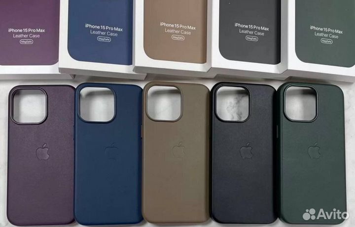 Чехол Leather Case на iPhone 12 Pro/Pro max