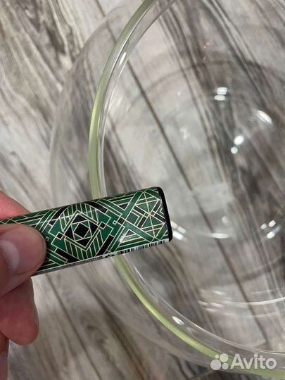 Аквариум фирменный, толстое стекло 30 см диаметр